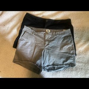 Two pairs Old Navy khaki shorts